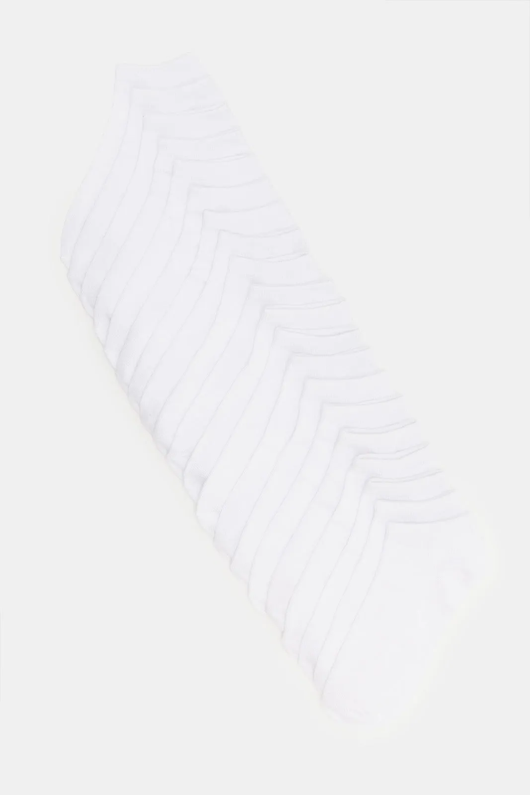Men White Plain Socks Value Set (Pack Of 10)
