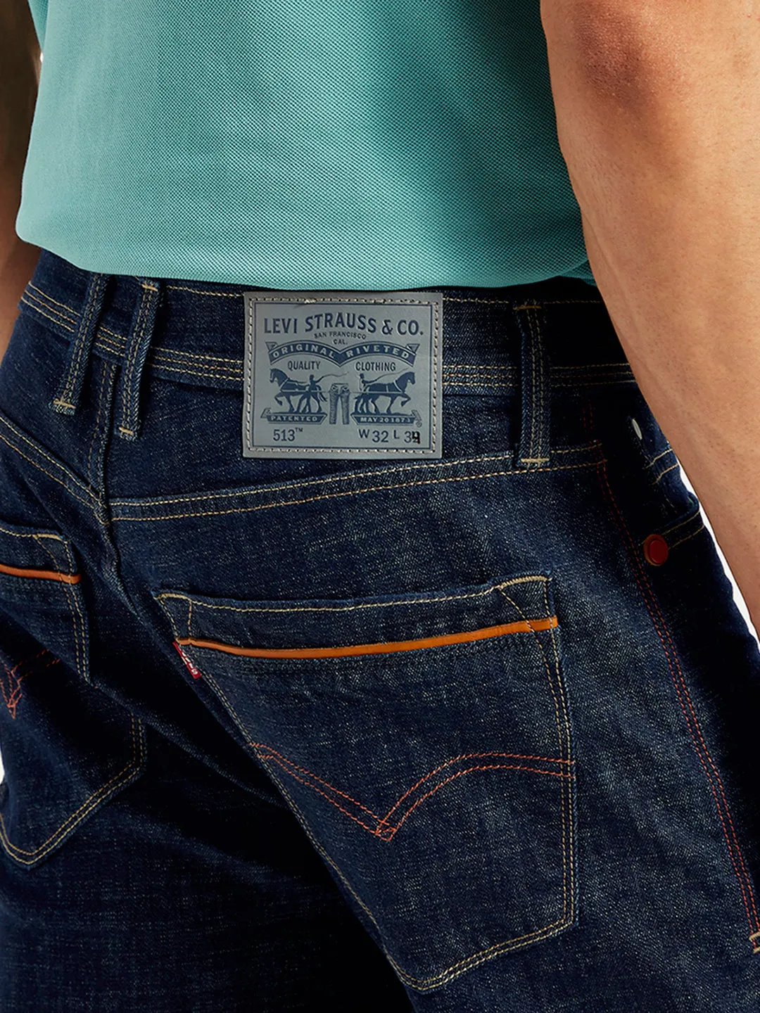 Men's 513 Slim Straight Fit Navy Jeans