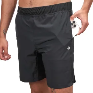 Men's 7" Linerless Gym Athletic Shorts - Black
