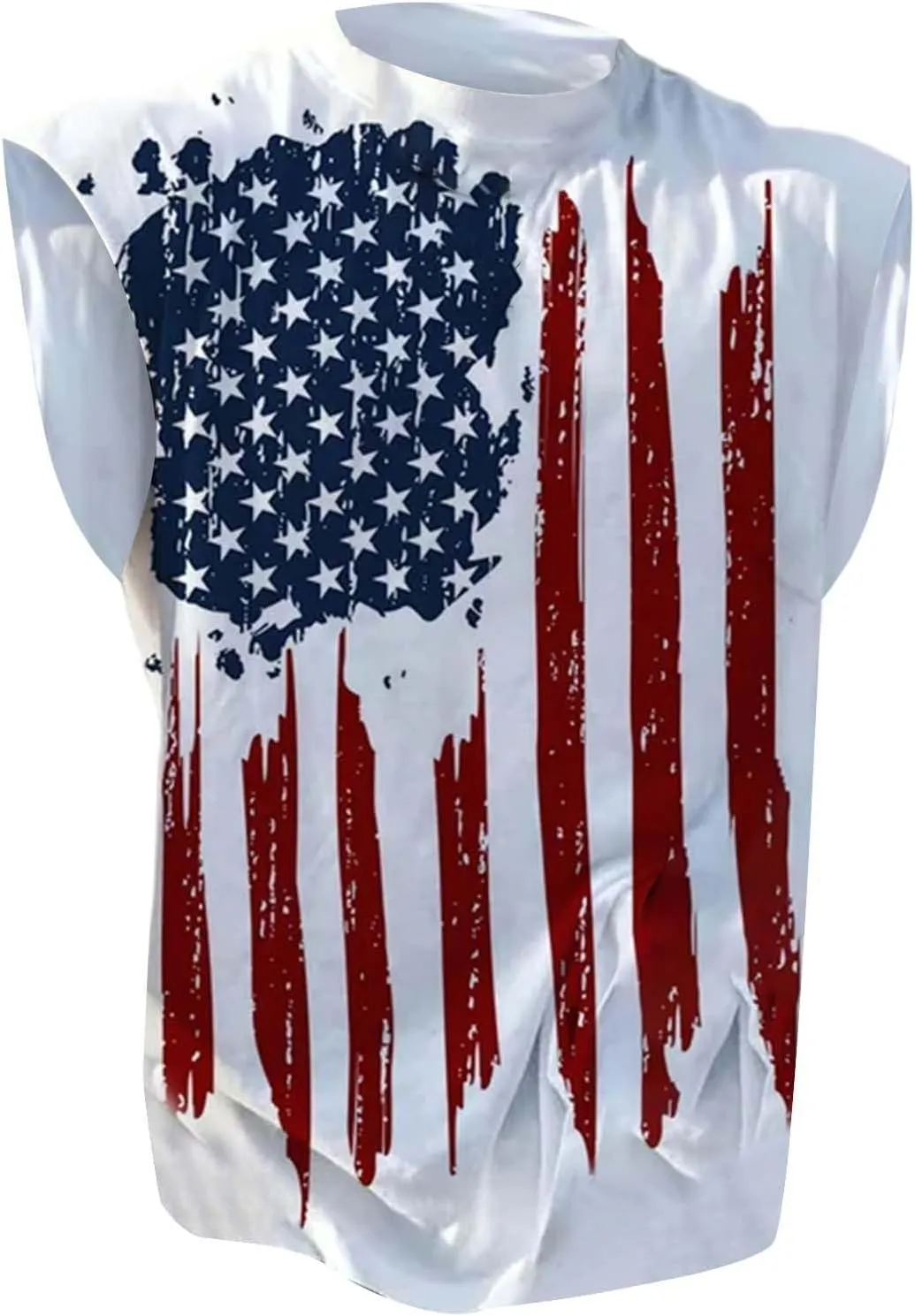 Mens American Flag Tank Top Patriotic Shirts Patriotic Sleeveless Shirts 4Th of July Outfits Gym Muscle Hoodie
