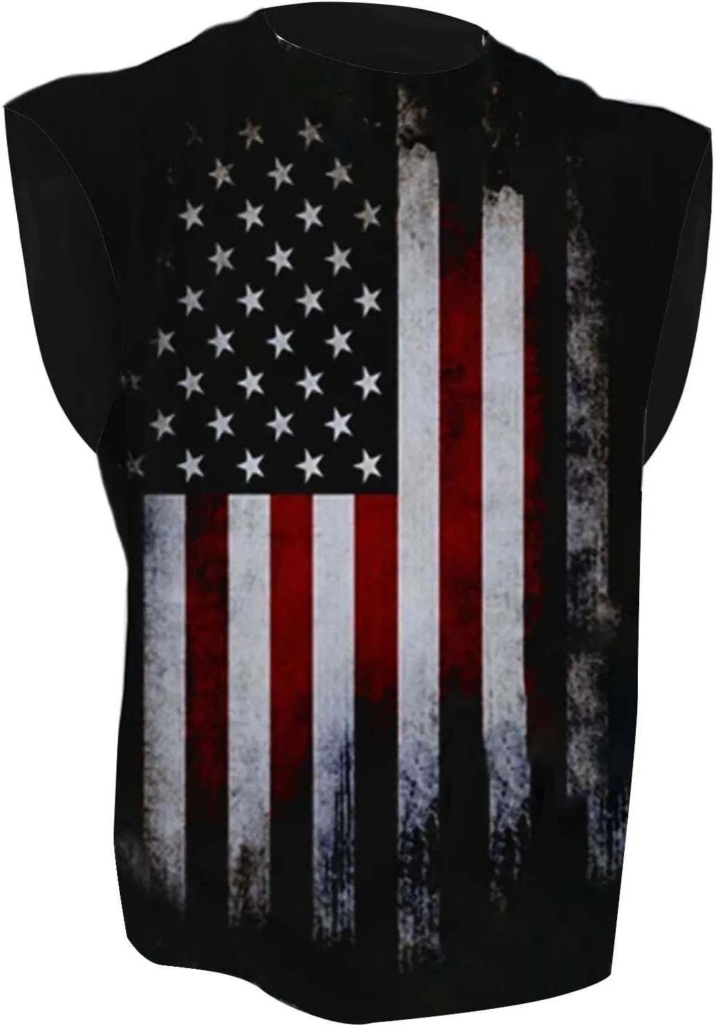 Mens American Flag Tank Top Patriotic Shirts Patriotic Sleeveless Shirts 4Th of July Outfits Gym Muscle Hoodie
