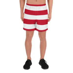 Men's Athletic Long Shorts Red