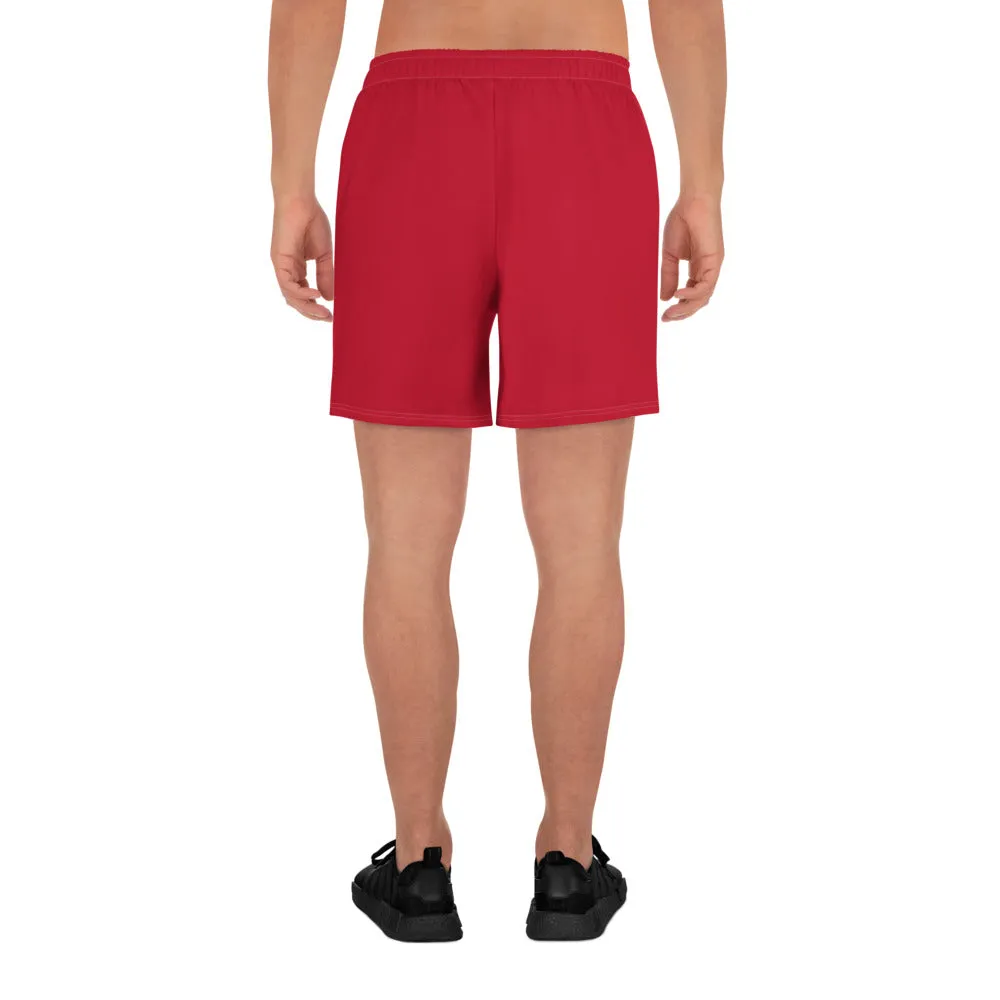 Men's Athletic Long Shorts Red