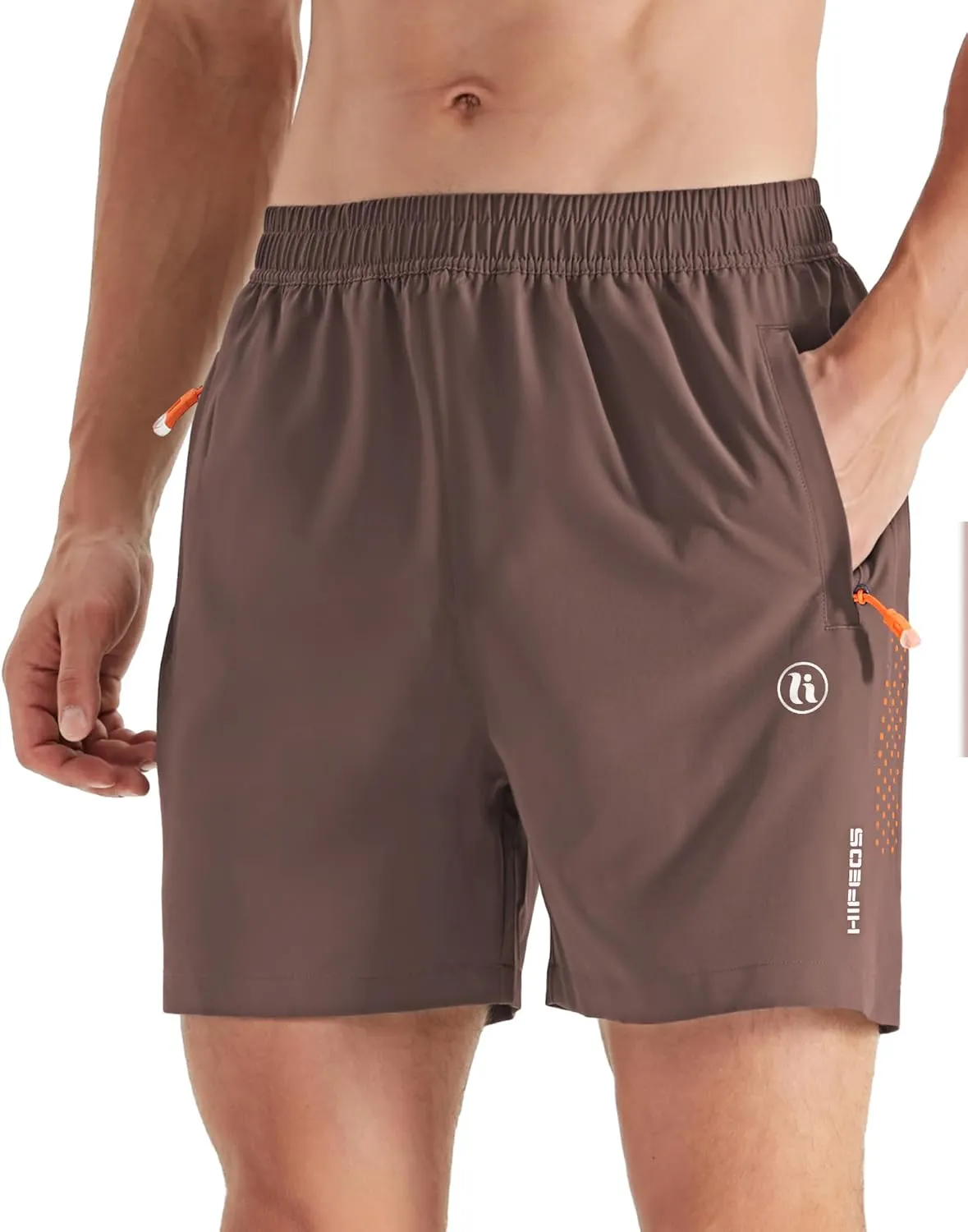 Mens Athletic Shorts -Running, Tennis Gym Workout Shorts for Men 5"/7"/9"- Comfort, Lightweight, 3 Zippered Pockets