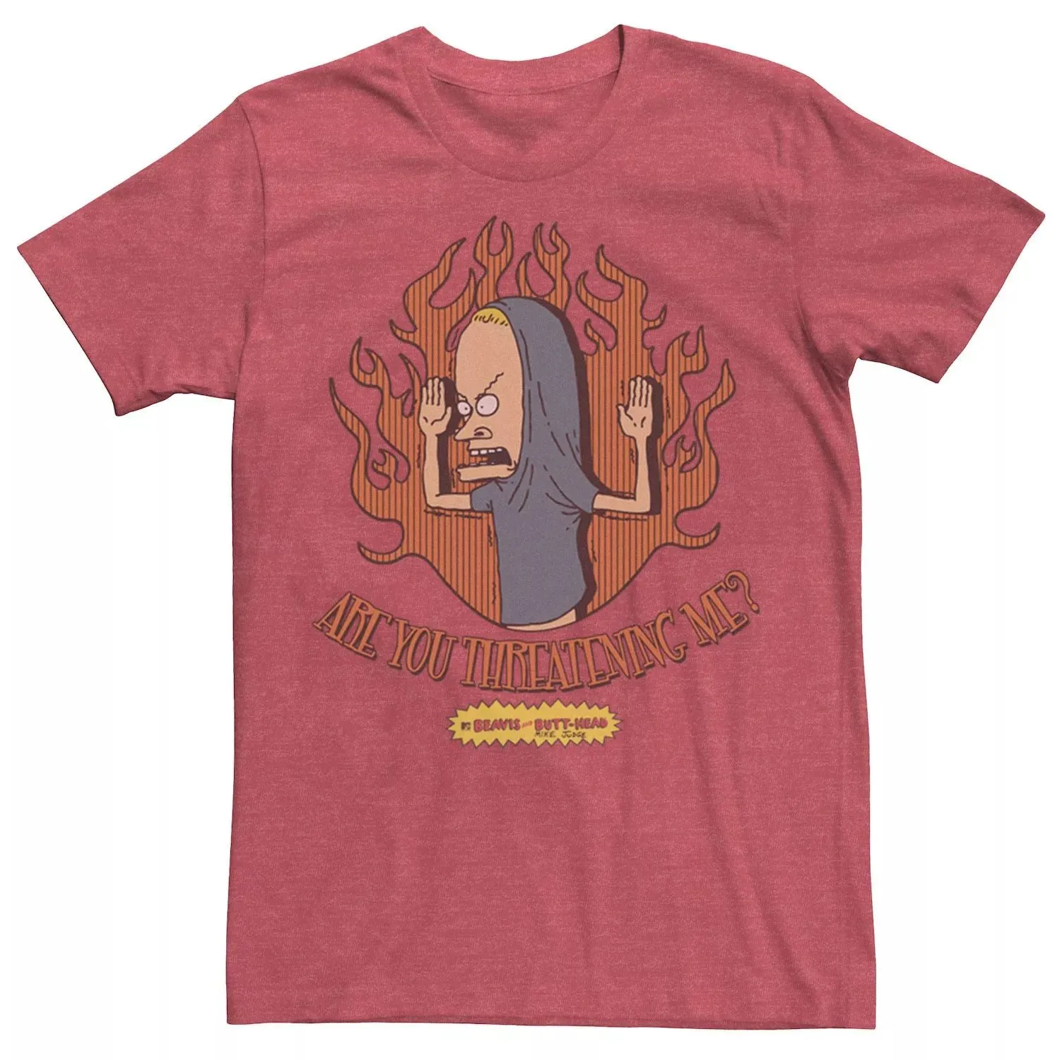Men's Beavis and Butt-Head Cornholio Flames Licensed Character T-Shirt