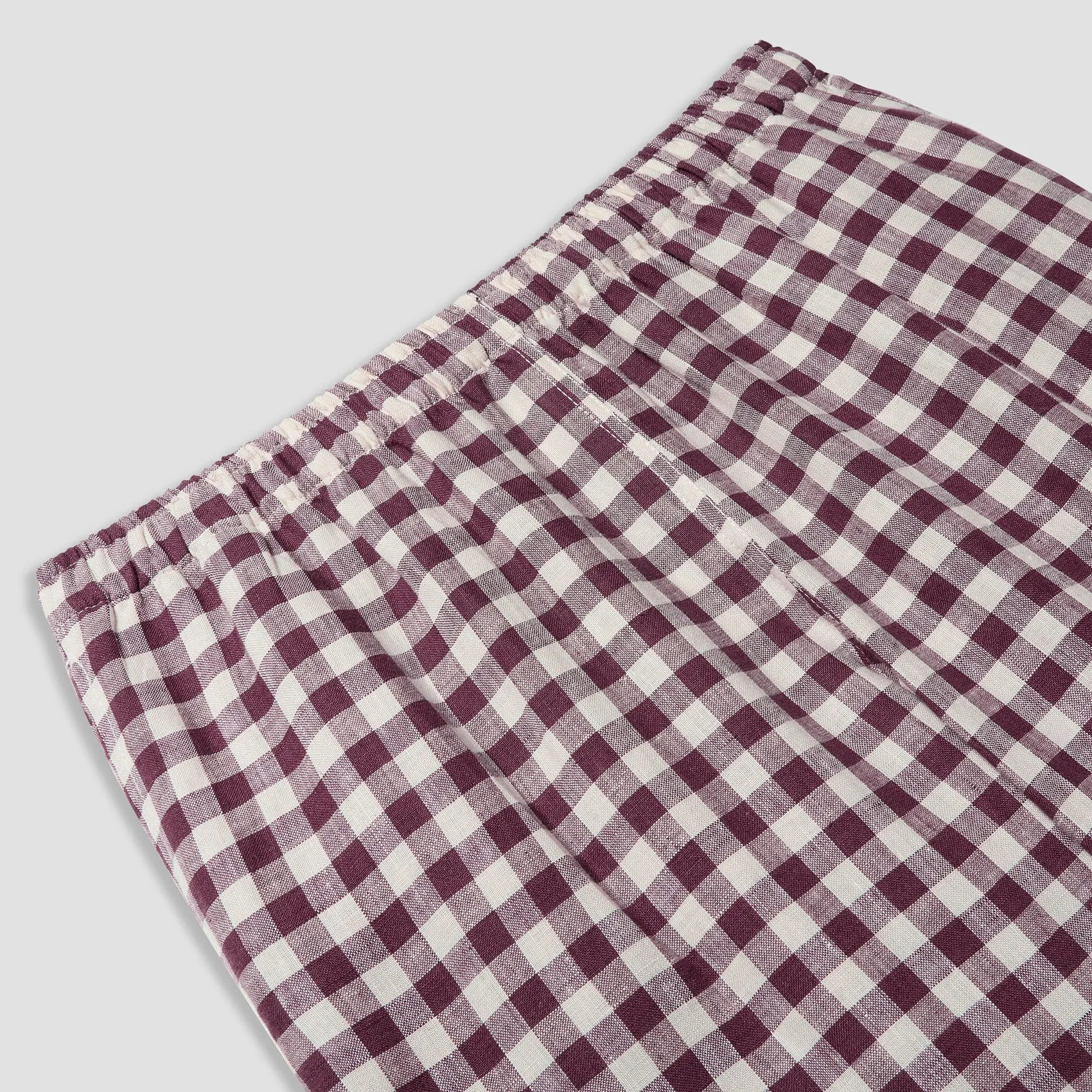Men's Berry Gingham Pyjama Trousers