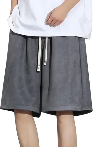 Mens Big and Tall Athletic Gym Shorts Casual Summer Beach Drawstring Beach Shorts Loose Fit Cotton Lounge Short Pants