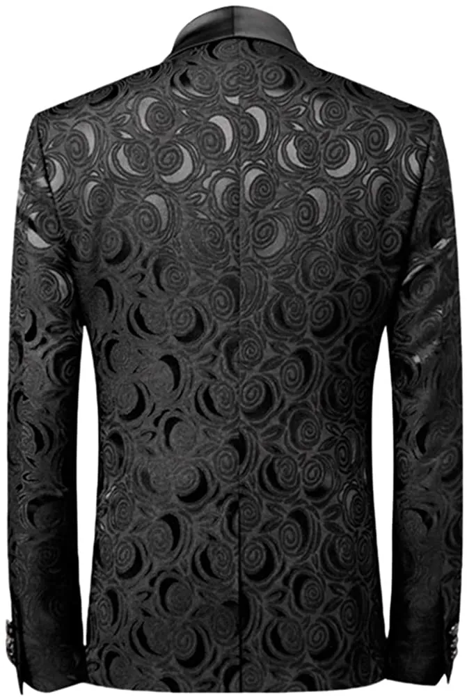 Men's Black Tuxedo Shawl Collar 2pc Men's Suit