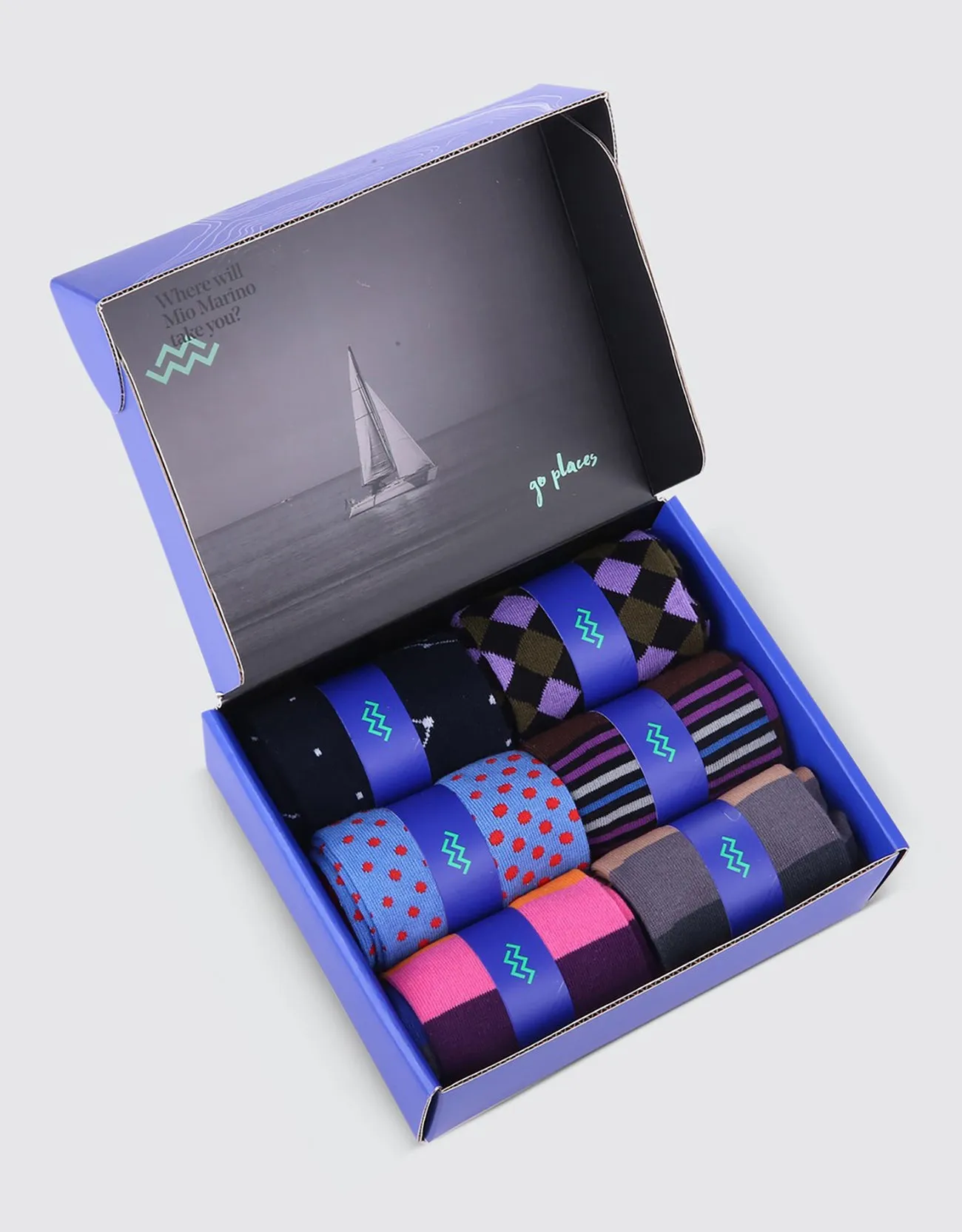 Men's Bold Designer Dress Socks 6 Pack