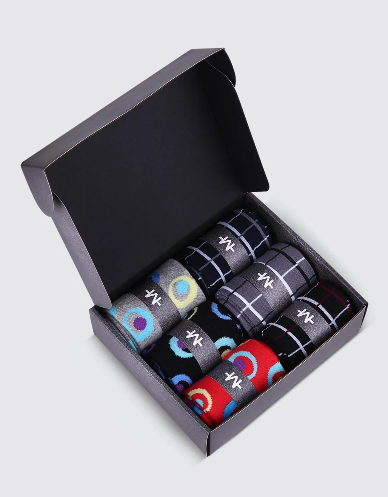 Men's Bold Designer Dress Socks 6 Pack