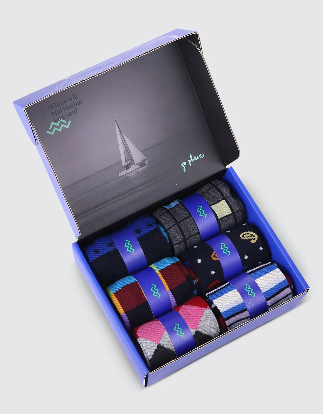 Men's Bold Designer Dress Socks 6 Pack