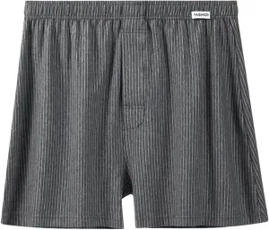 Mens Boxer Briefs Striped Sexy Cotton Breathable High Waisted Trunks Comfortable Stretch Boxer Briefs with Elastic Waistband