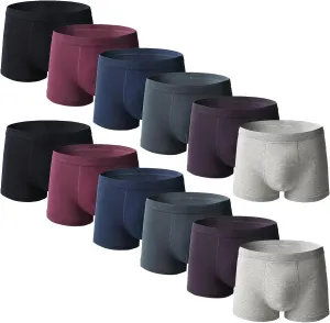 Mens Boxer Briefs,Soft and Breathable Cotton Underpants Pack of 6 or 5 Underwear for Men