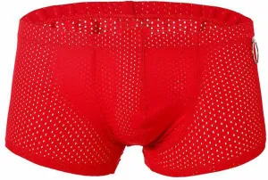 Men's Breathable Boxer Briefs with O Ring Mesh Quick Dry Underwear Sports Bulge Pouch Trunks for Men