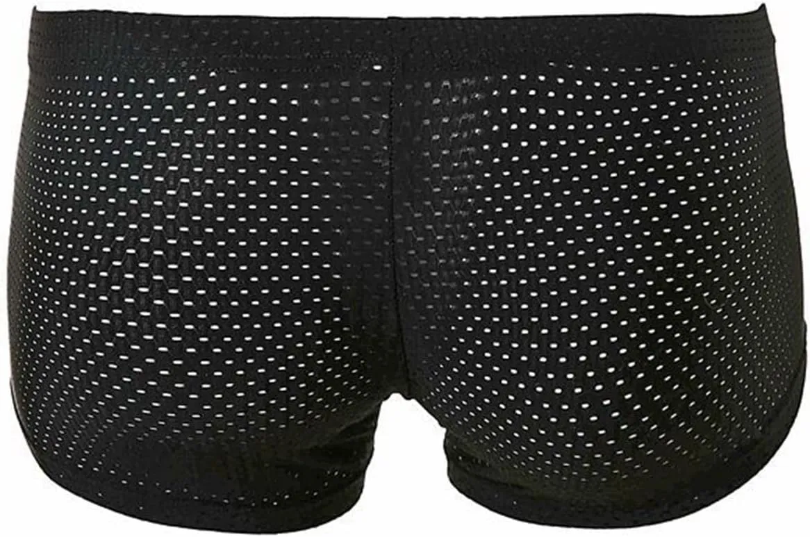 Men's Breathable Boxer Briefs with O Ring Mesh Quick Dry Underwear Sports Bulge Pouch Trunks for Men
