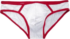 Mens Bulge Pouch Briefs Mesh Sexy Breathable Seamless Bikini Panties Low Rise Stretch Comfort Soft Cotton Underpants