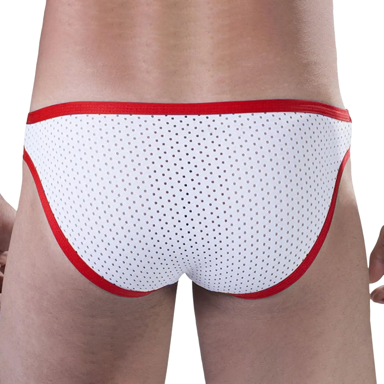 Mens Bulge Pouch Briefs Mesh Sexy Breathable Seamless Bikini Panties Low Rise Stretch Comfort Soft Cotton Underpants