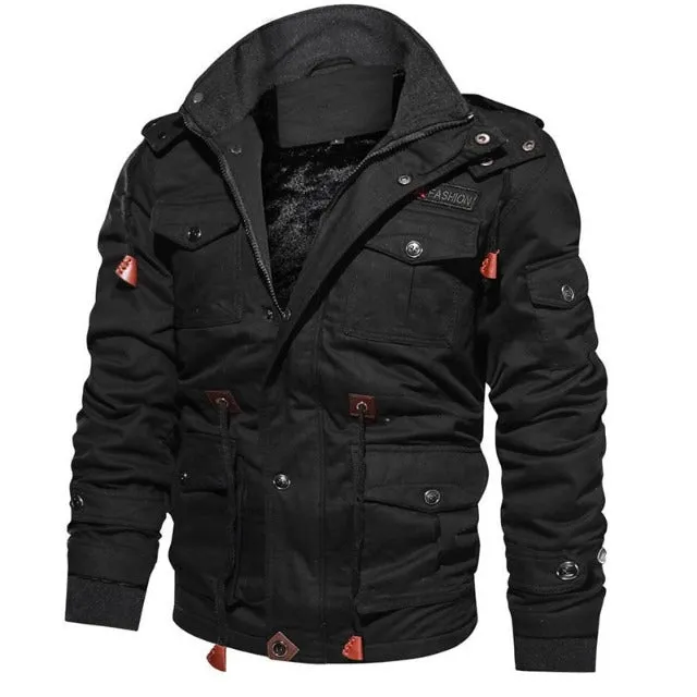 Men's Cashmere Tactical Bomber Coat