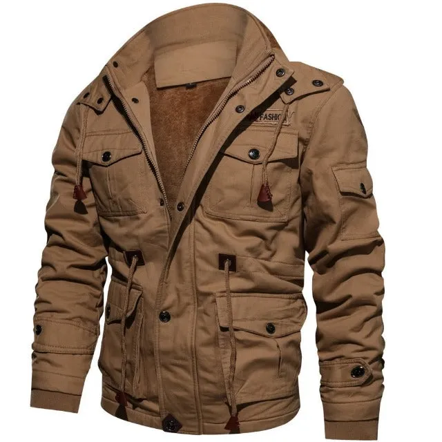 Men's Cashmere Tactical Bomber Coat