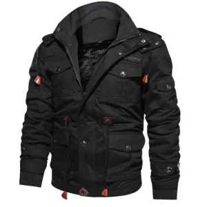 Men's Cashmere Tactical Bomber Coat