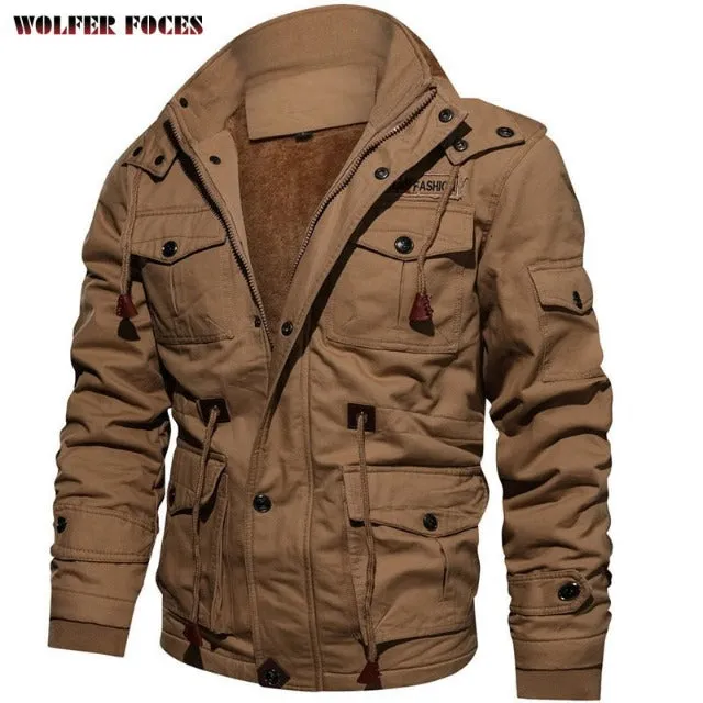 Men's Cashmere Tactical Bomber Coat