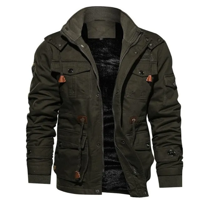 Men's Cashmere Tactical Bomber Coat