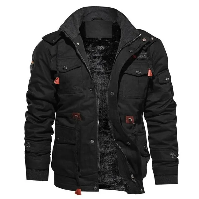 Men's Cashmere Tactical Bomber Coat