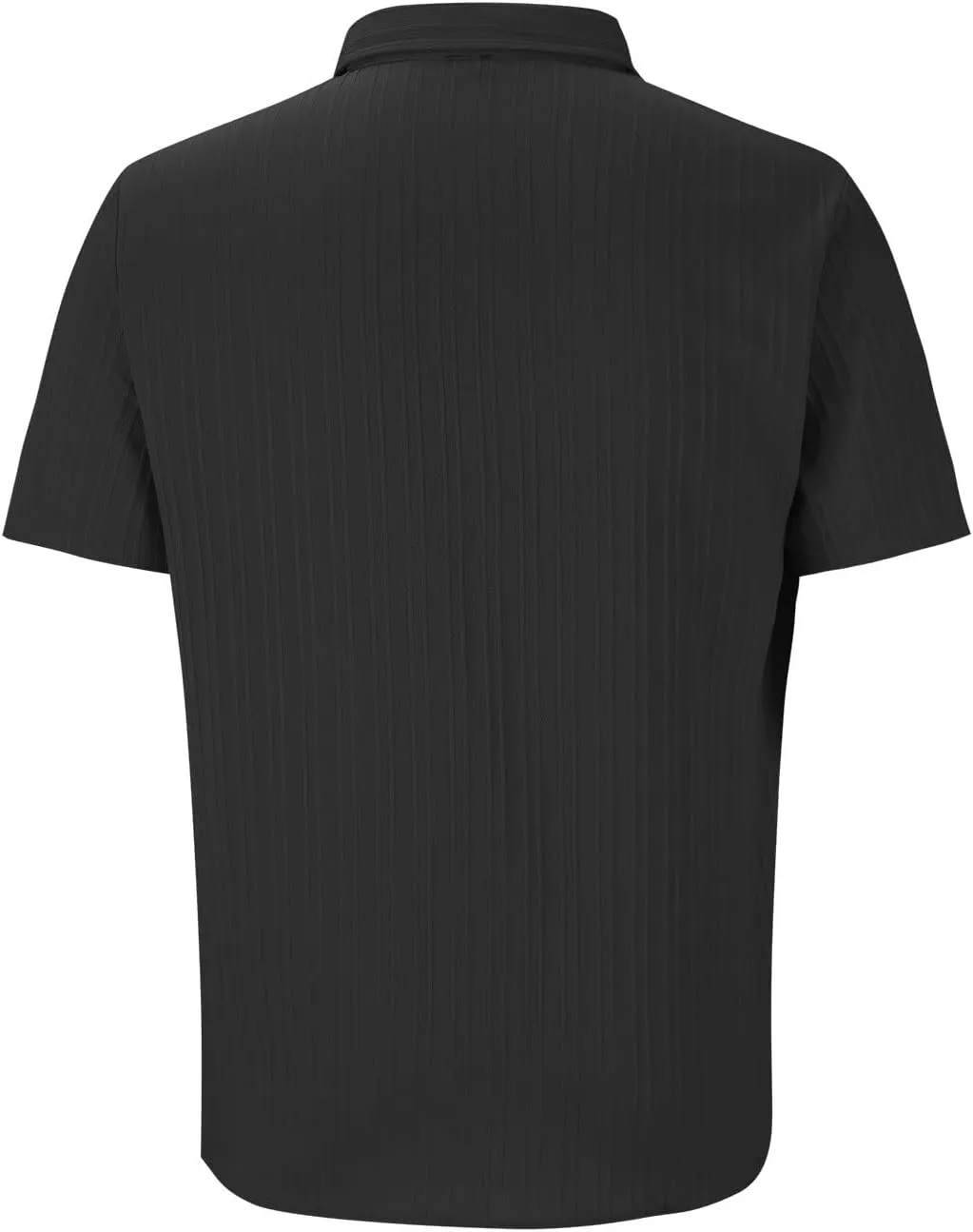 Men's Casual Button Down Shirts Short Sleeve Textured Summer Beach Shirt with Pocket