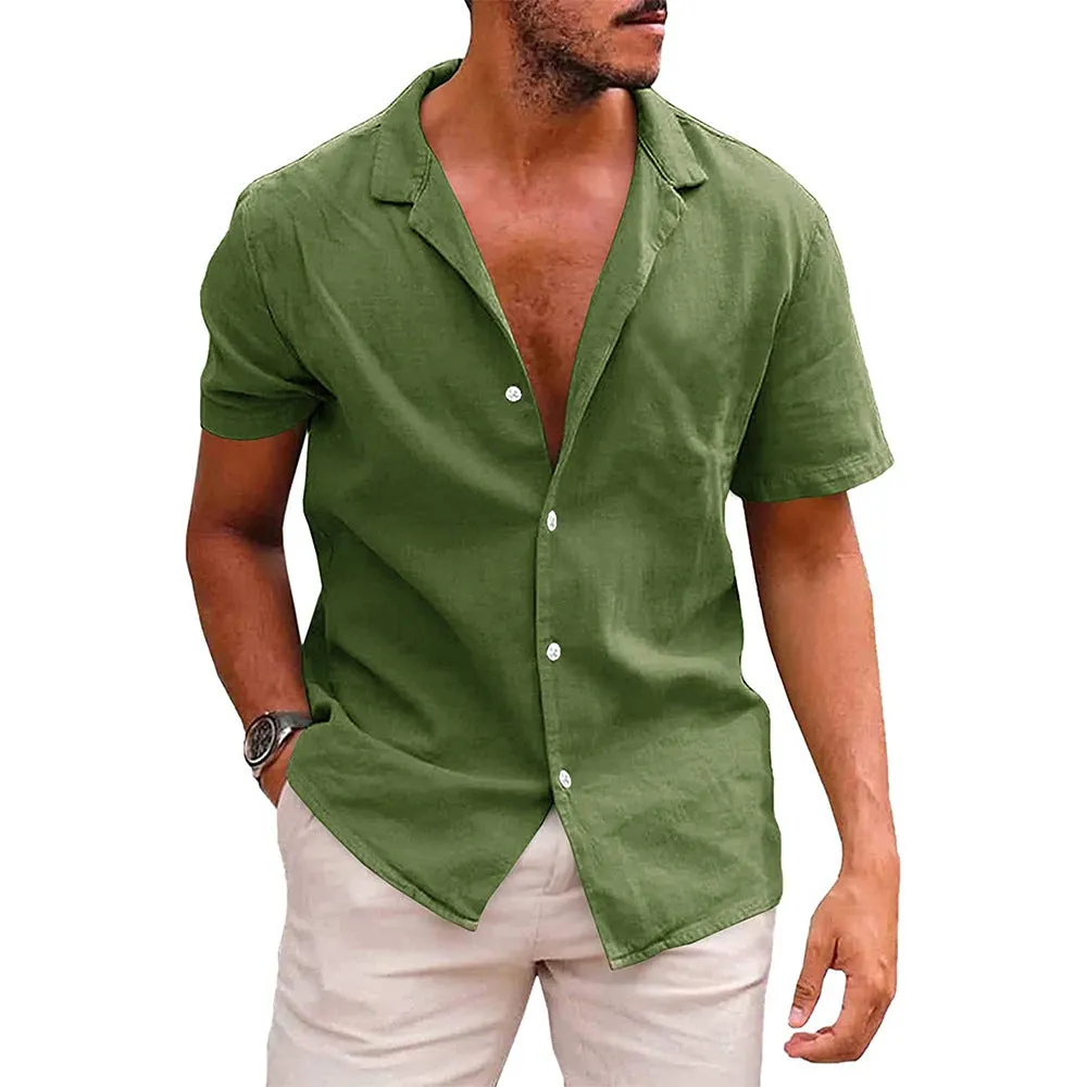 Men's Casual Button Down Short Sleeve Shirt - GlamzLife