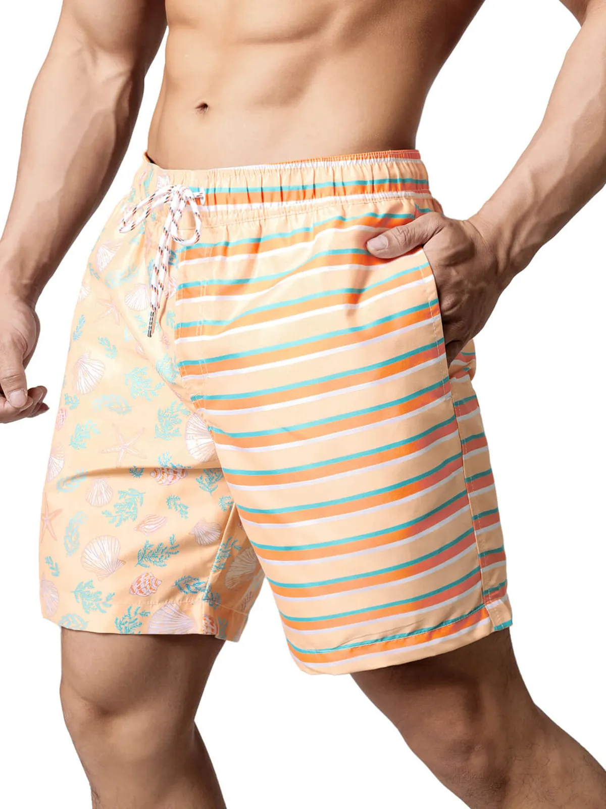 Men's Casual Funny Print Quick Dry Beach Swimming Trunks