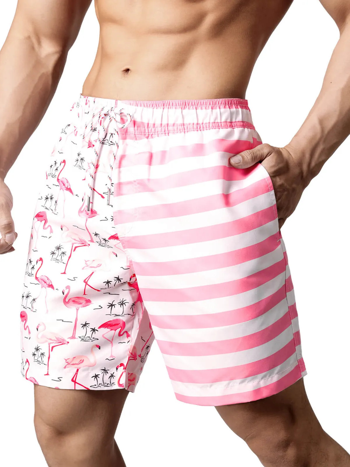 Men's Casual Funny Print Quick Dry Beach Swimming Trunks