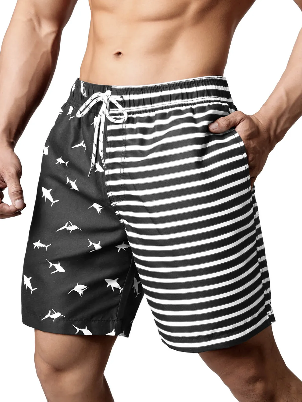 Men's Casual Funny Print Quick Dry Beach Swimming Trunks