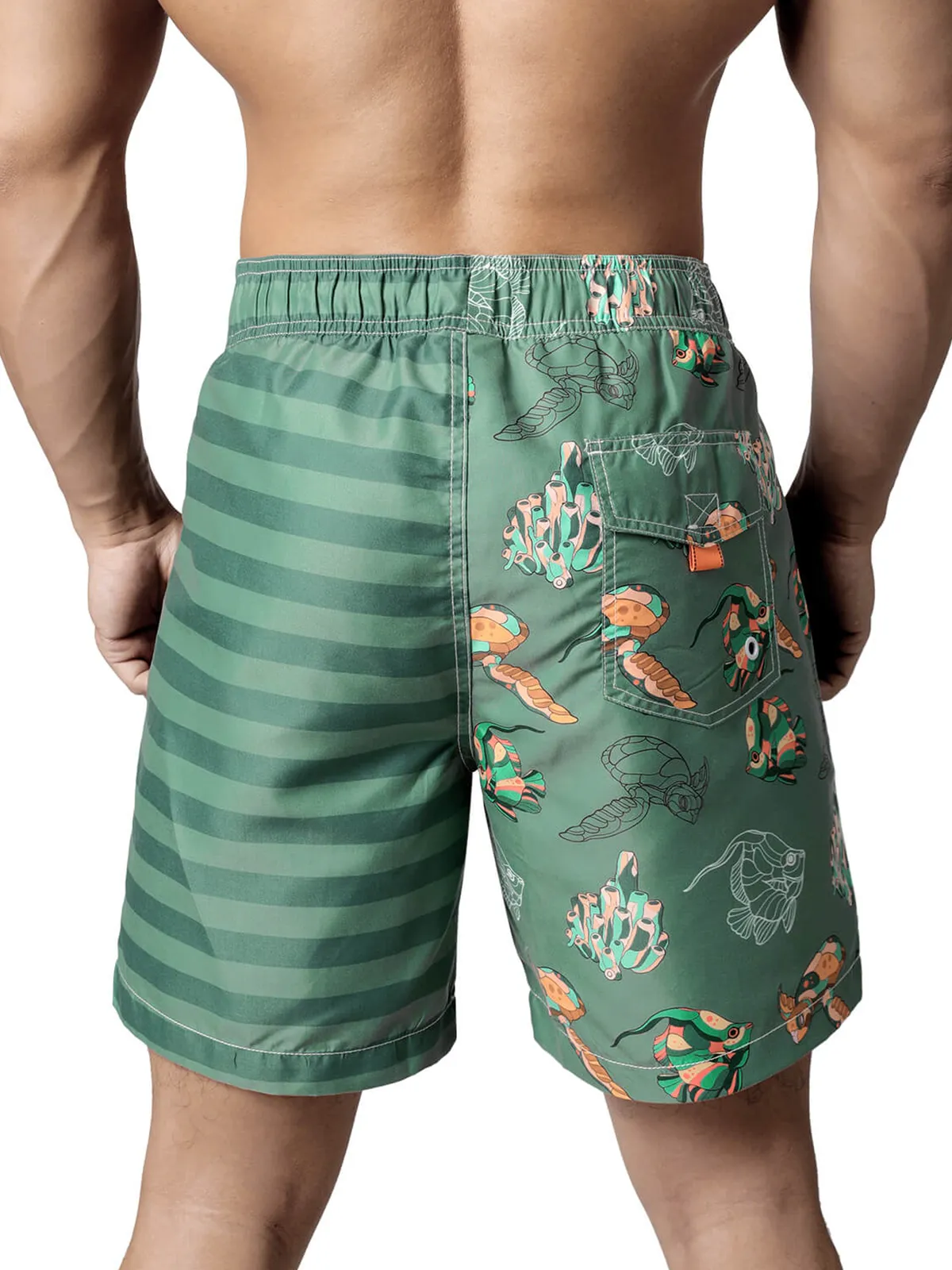 Men's Casual Funny Print Quick Dry Beach Swimming Trunks