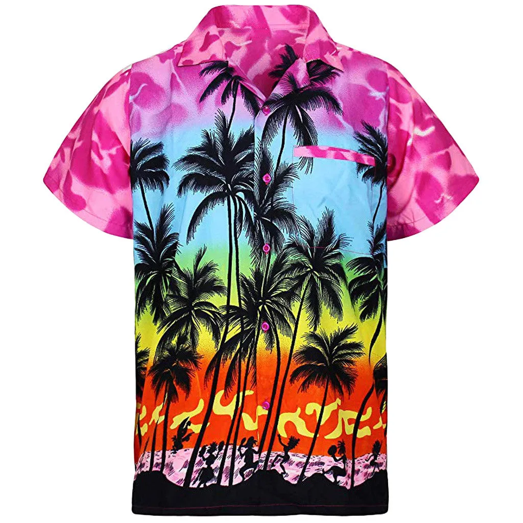 Men's Casual Short Sleeved Printed Shirt