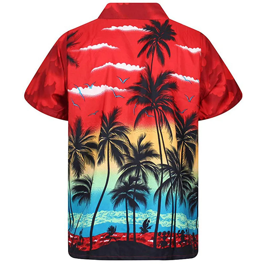 Men's Casual Short Sleeved Printed Shirt
