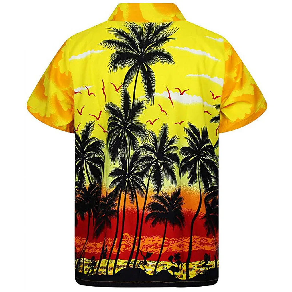 Men's Casual Short Sleeved Printed Shirt