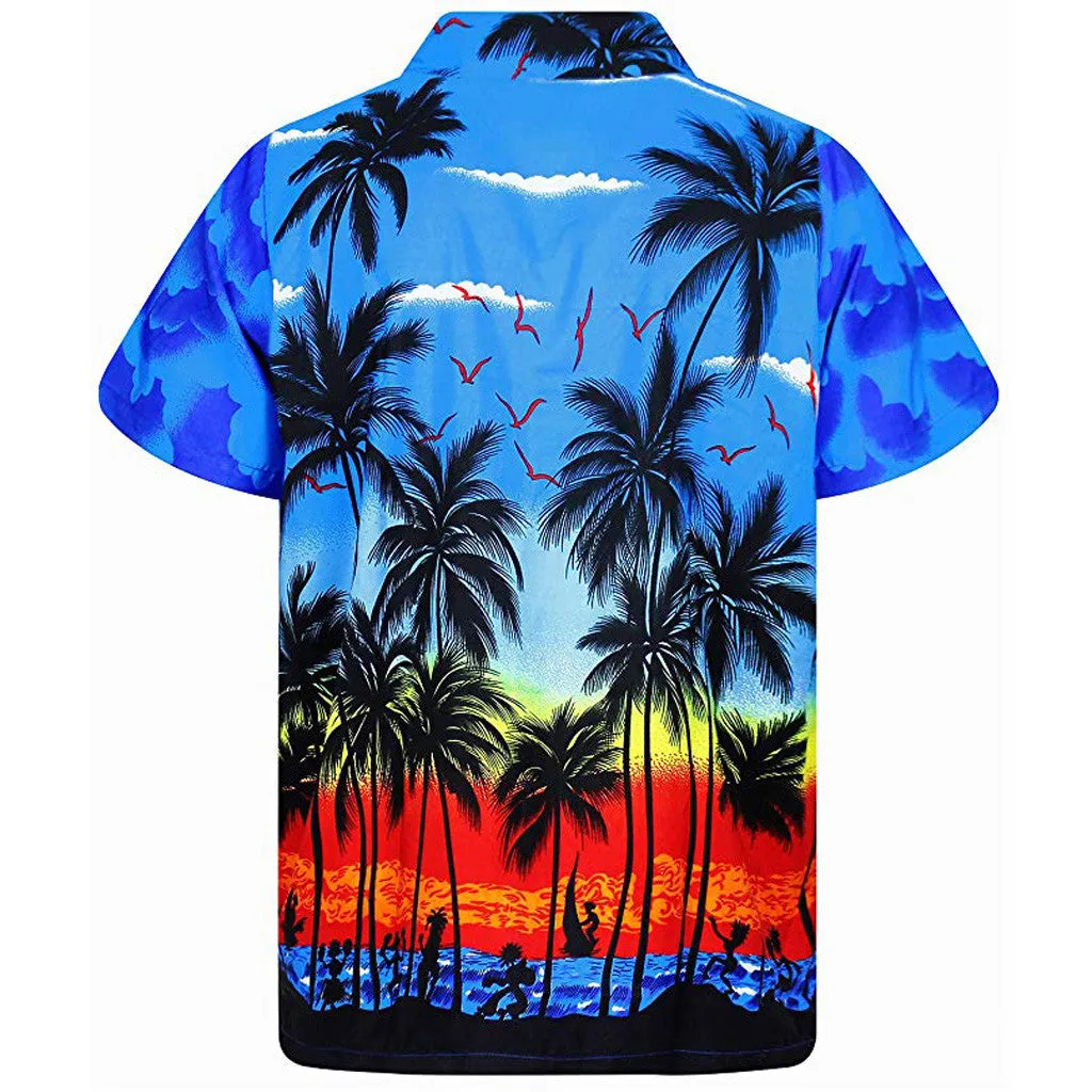 Men's Casual Short Sleeved Printed Shirt