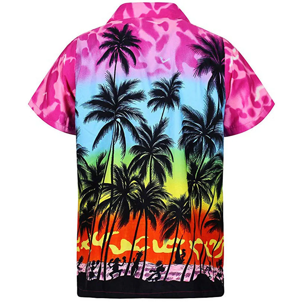 Men's Casual Short Sleeved Printed Shirt