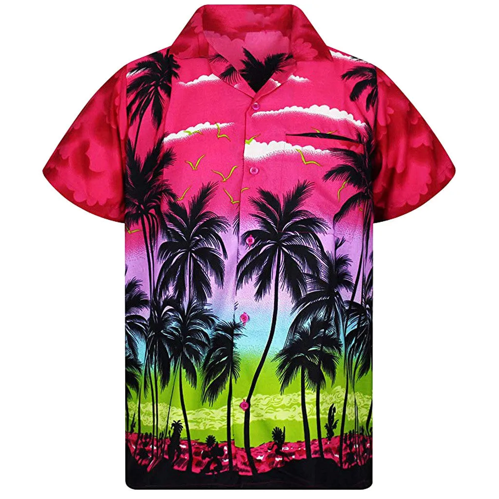 Men's Casual Short Sleeved Printed Shirt