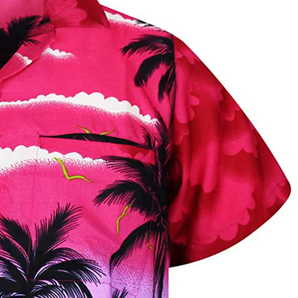Men's Casual Short Sleeved Printed Shirt