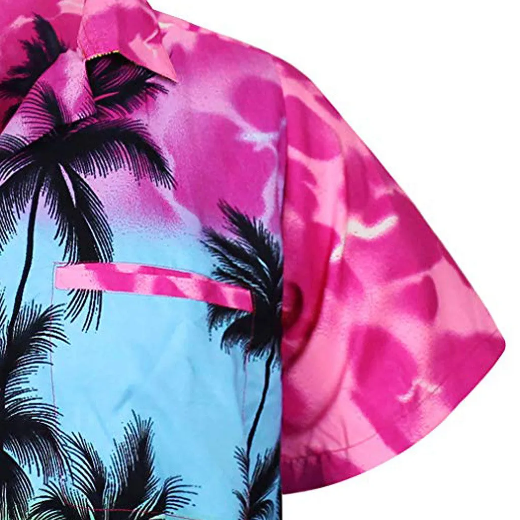 Men's Casual Short Sleeved Printed Shirt