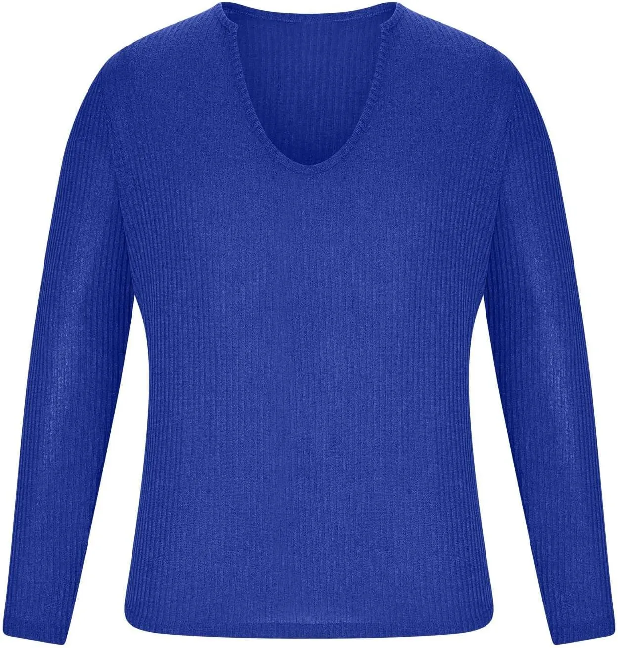 Men's Casual Slim Fit Deep V-Neck Pullover Long Sleeve Knitted Pullover Sweaters Top Lightweight Vintage Knitwear