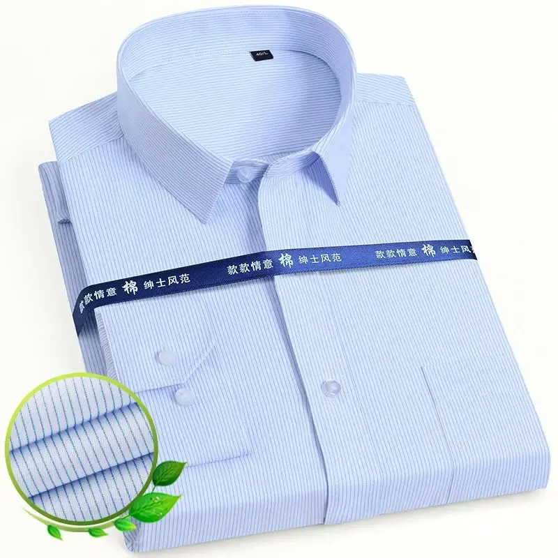 Men's Classic Long Sleeve Solid/striped Basic Dress Shirts
