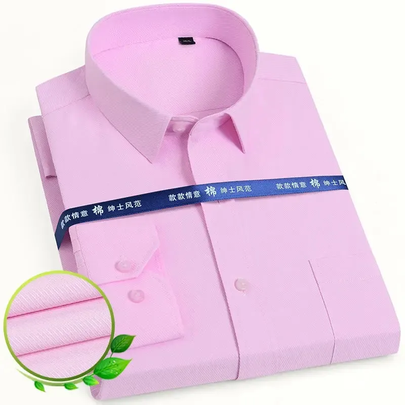 Men's Classic Long Sleeve Solid/striped Basic Dress Shirts