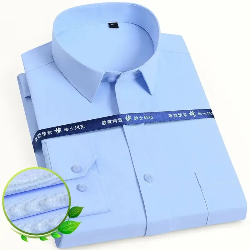 Men's Classic Long Sleeve Solid/striped Basic Dress Shirts