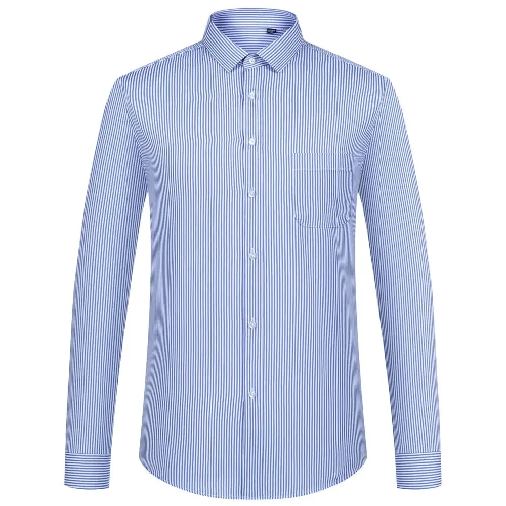Men's Classic Long Sleeve Solid/striped Basic Dress Shirts