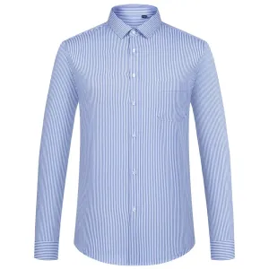 Men's Classic Long Sleeve Solid/striped Basic Dress Shirts