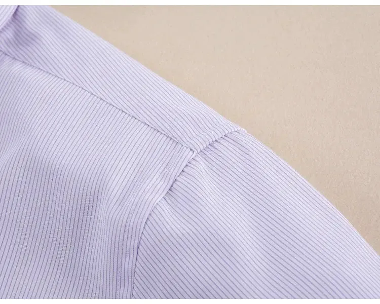 Men's Classic Long Sleeve Solid/striped Basic Dress Shirts