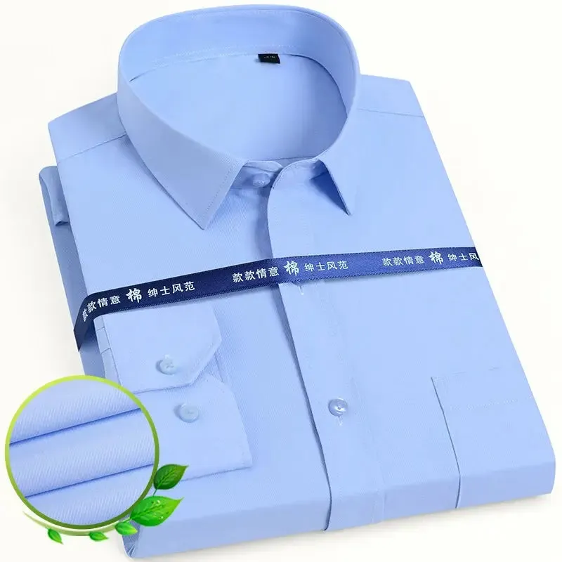 Men's Classic Long Sleeve Solid/striped Basic Dress Shirts