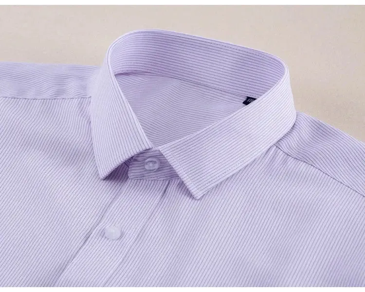 Men's Classic Long Sleeve Solid/striped Basic Dress Shirts